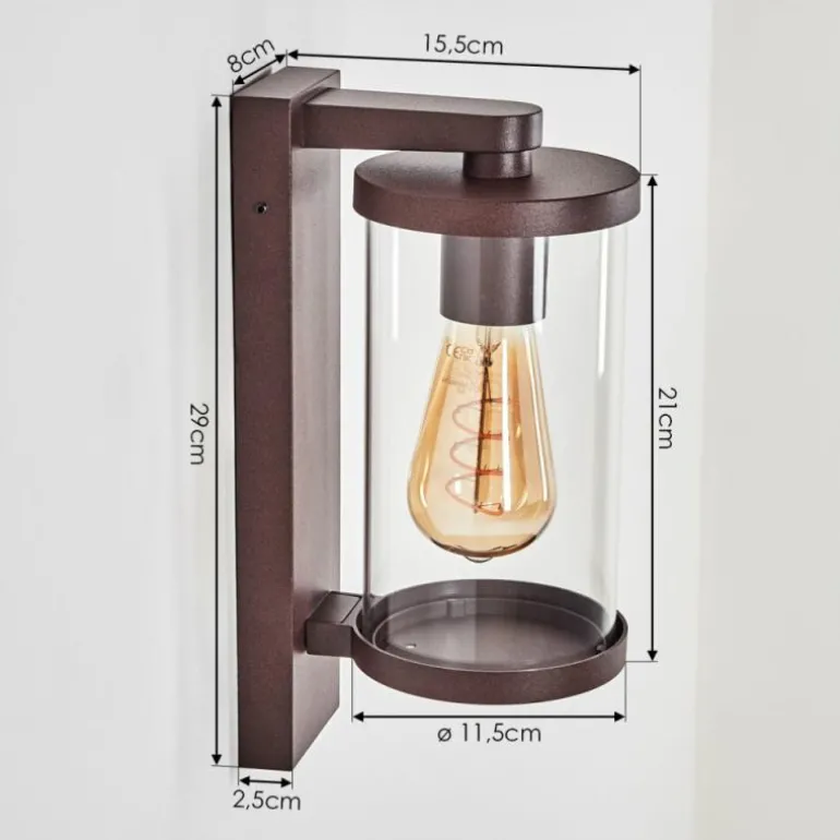 Telhada Luminaire extérieur, Lampe murale d´extérieur Rouille, 1 lumière