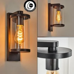 Telhada Luminaire extérieur, Lampe murale d´extérieur Noir, 1 lumière