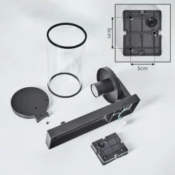 Telhada Luminaire extérieur, Lampe murale d´extérieur Noir, 1 lumière