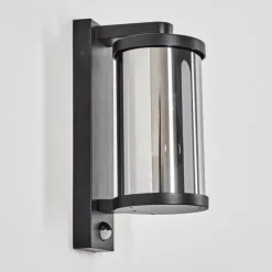 Telhada Luminaire extérieur, Lampe murale d´extérieur Noir, 1 lumière, Détecteur de mouvement