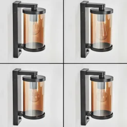 Telhada Luminaire extérieur, Lampe murale d´extérieur Noir, 1 lumière, Détecteur de mouvement