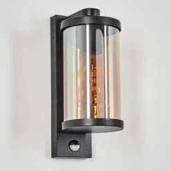 Telhada Luminaire extérieur, Lampe murale d´extérieur Noir, 1 lumière, Détecteur de mouvement