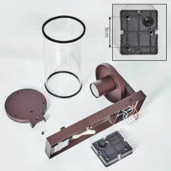 Telhada Luminaire extérieur, Lampe murale d´extérieur Rouille, 1 lumière, Détecteur de mouvement