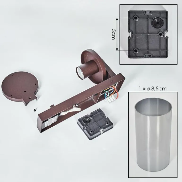 Telhada Luminaire extérieur, Lampe murale d´extérieur Rouille, 1 lumière, Détecteur de mouvement