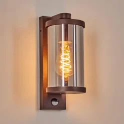 Telhada Luminaire extérieur, Lampe murale d´extérieur Rouille, 1 lumière, Détecteur de mouvement