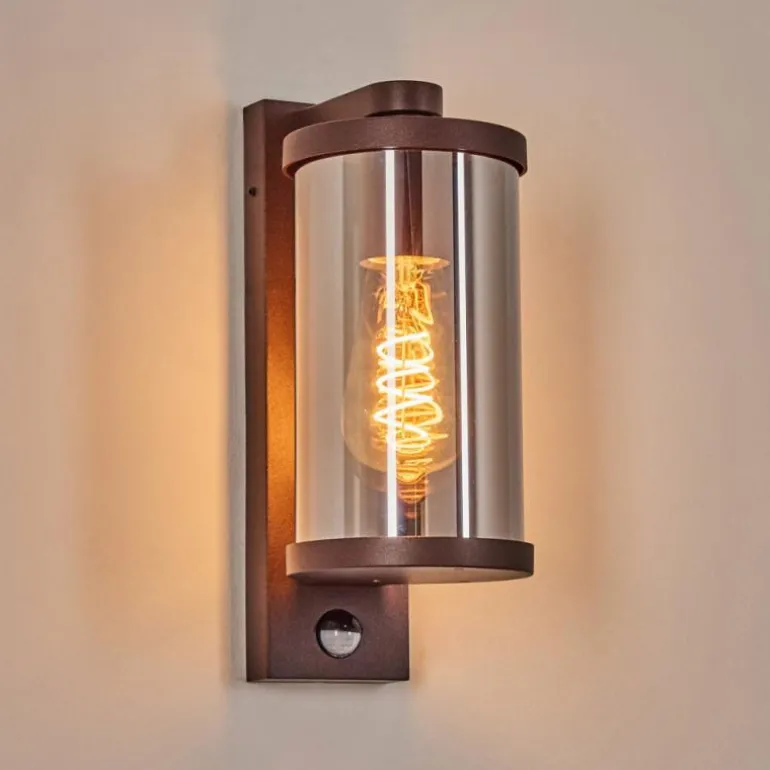 Telhada Luminaire extérieur, Lampe murale d´extérieur Rouille, 1 lumière, Détecteur de mouvement