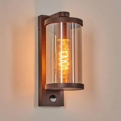 Telhada Luminaire extérieur, Lampe murale d´extérieur Rouille, 1 lumière, Détecteur de mouvement