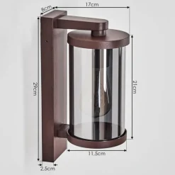 Telhada Luminaire extérieur, Lampe murale d´extérieur Rouille, 1 lumière