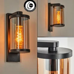 Telhada Luminaire extérieur, Lampe murale d´extérieur Noir, 1 lumière