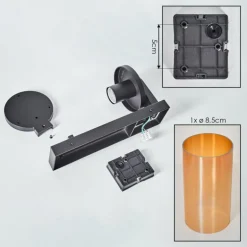 Telhada Luminaire extérieur, Lampe murale d´extérieur Noir, 1 lumière