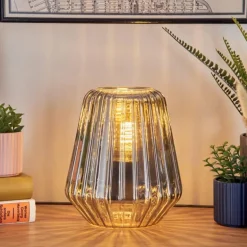 Telhais Lampe à poser, Liseuse Chrome, Fumée, Noir, 1 lumière