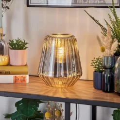 Telhais Lampe à poser, Liseuse Chrome, Fumée, Noir, 1 lumière