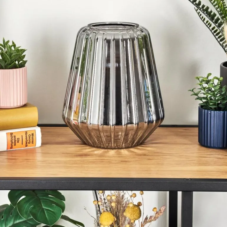 Telhais Lampe à poser, Liseuse Chrome, Fumée, Noir, 1 lumière