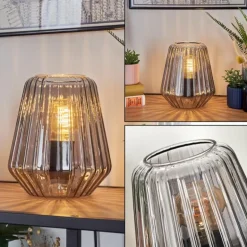 Telhais Lampe à poser, Liseuse Fumée, Noir, 1 lumière