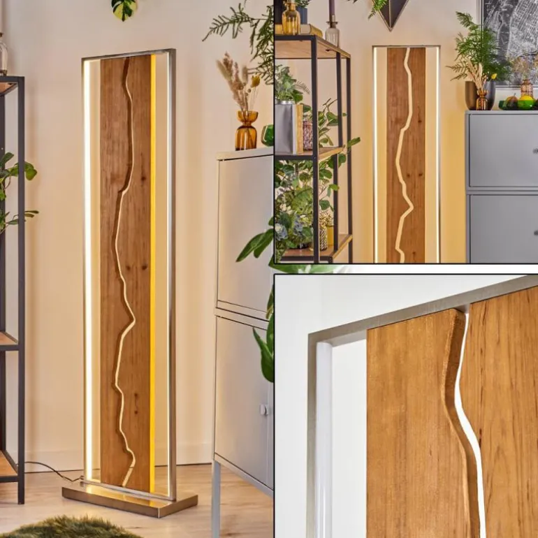 Terre Lampadaire LED Écru, Noir, Blanc, 1 lumière