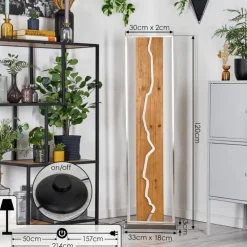 Terre Lampadaire LED Écru, Noir, Blanc, 1 lumière