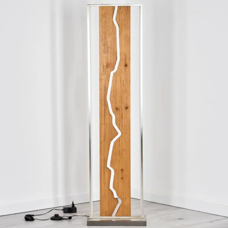 Terre Lampadaire LED Écru, Noir, Blanc, 1 lumière