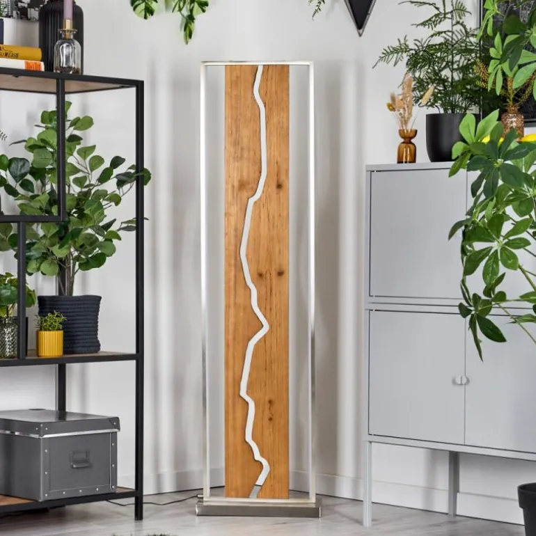 Terre Lampadaire LED Écru, Noir, Blanc, 1 lumière