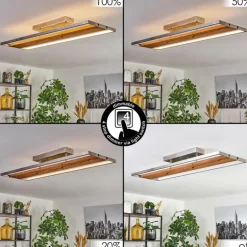 Terre Plafonnier, Spot de plafond LED Écru, Nickel mat, 1 lumière