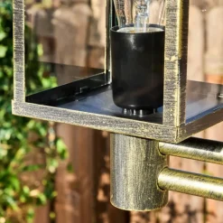 Tieva Réverbère, Eclairage de chemin Brun, Or, 3 lumières