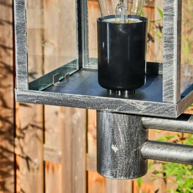 Tieva Réverbère, Eclairage de chemin Noir, Argenté, 3 lumières