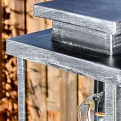 Tieva Réverbère, Eclairage de chemin Noir, Argenté, 3 lumières