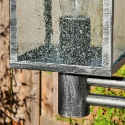 Tieva Réverbère, Eclairage de chemin Noir, Argenté, 3 lumières