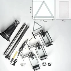 Tieva Réverbère, Eclairage de chemin Noir, Argenté, 3 lumières