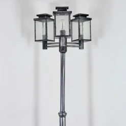 Tieva Réverbère, Eclairage de chemin Noir, Argenté, 3 lumières