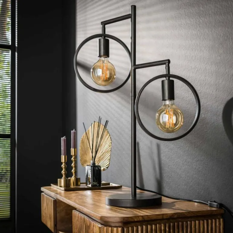 Tischleuchte Lampe à poser Anthracite, 2 lumières