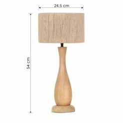 TOBA Lampe à poser Luminaires Trio Bois clair, 1 lumière