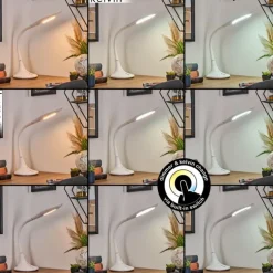 Toggerbo Lampe de bureau, Lampe à poser, Liseuse LED Blanc, 1 lumière