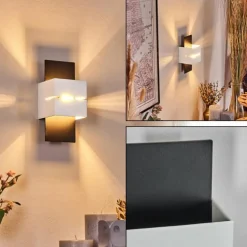 Tora Luminaire Up & Down, Applique murale LED Noir, 1 lumière