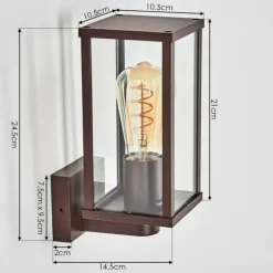 Tourega Lampe murale d´extérieur Rouille, 1 lumière