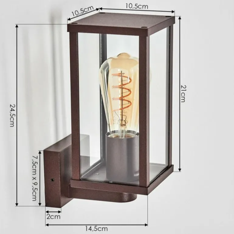 Tourega Lampe murale d´extérieur Rouille, 1 lumière