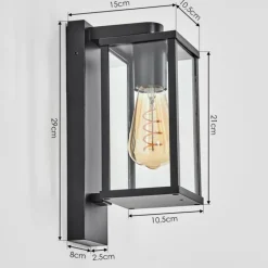 Tourega Lampe murale d´extérieur Noir, 1 lumière