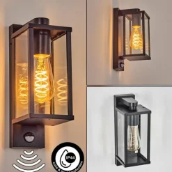 Tourega Lampe murale d´extérieur Noir, 1 lumière, Détecteur de mouvement