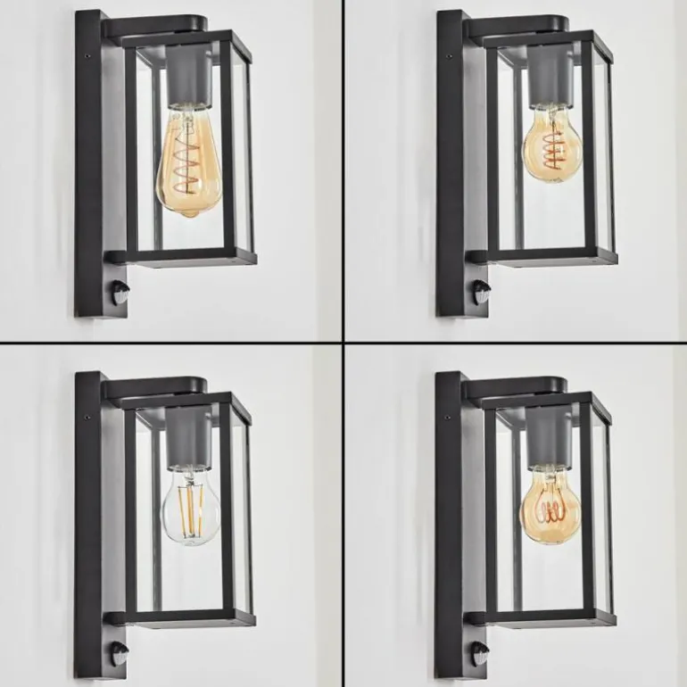 Tourega Lampe murale d´extérieur Noir, 1 lumière, Détecteur de mouvement