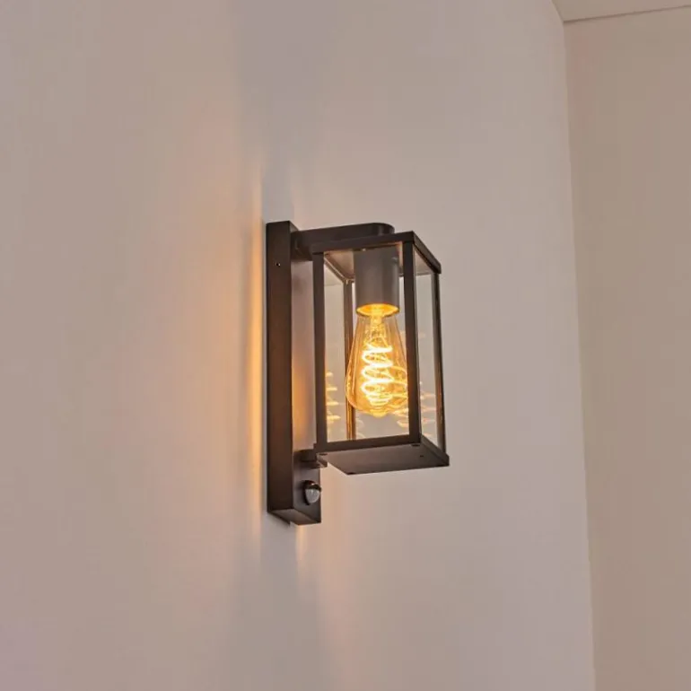 Tourega Lampe murale d´extérieur Noir, 1 lumière, Détecteur de mouvement