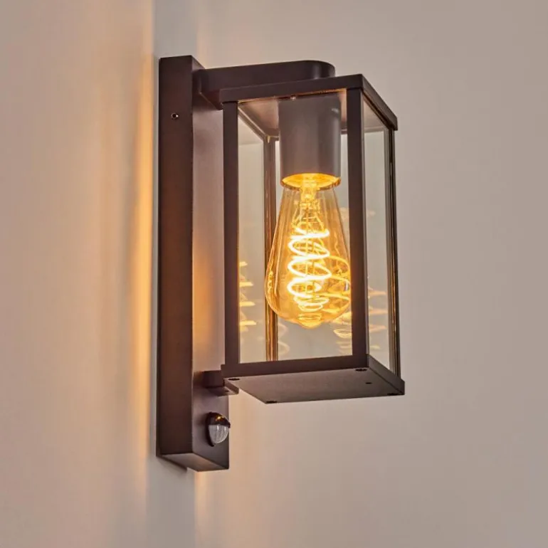 Tourega Lampe murale d´extérieur Noir, 1 lumière, Détecteur de mouvement