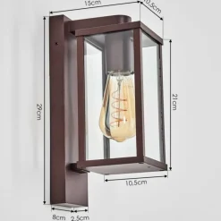 Tourega Lampe murale d´extérieur Rouille, 1 lumière