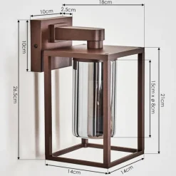Trancozelos Lampe murale d´extérieur Rouille, 1 lumière