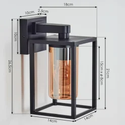 Trancozelos Lampe murale d´extérieur Noir, 1 lumière