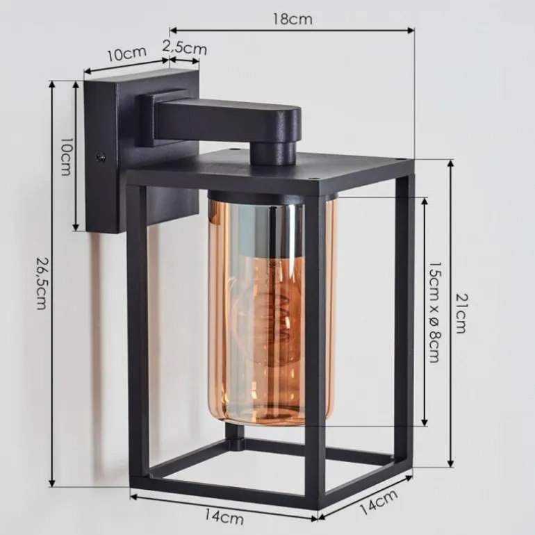 Trancozelos Lampe murale d´extérieur Noir, 1 lumière
