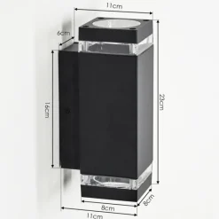 Travassos Lampe murale d´extérieur, Luminaire Up & Down Noir, 2 lumières