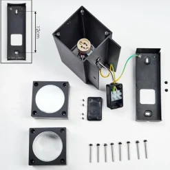 Travassos Lampe murale d´extérieur, Luminaire Up & Down Noir, 2 lumières