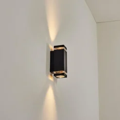 Travassos Lampe murale d´extérieur, Luminaire Up & Down Noir, 2 lumières