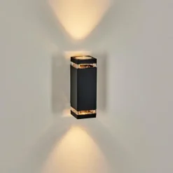 Travassos Lampe murale d´extérieur, Luminaire Up & Down Noir, 2 lumières