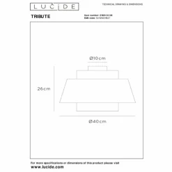 TRIBUTE Plafonnier Luminaires Lucide Noir, 1 lumière