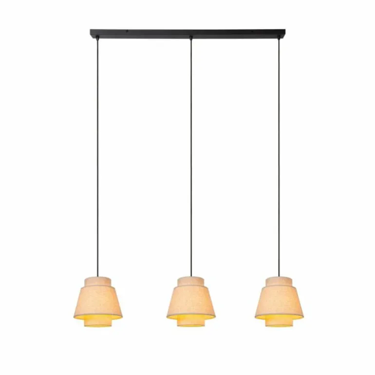 TRIBUTE Suspension Luminaires Lucide Noir, 3 lumières